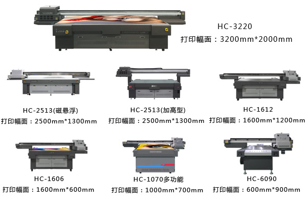 uv打印機(jī)常見尺寸型號大全